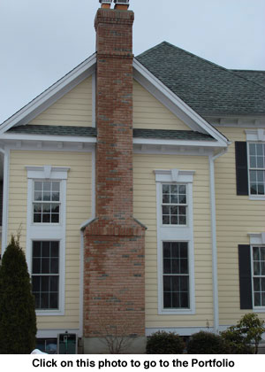 Brick chimney exterior